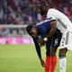 Germany’s Antoine Rüdiger shortly after taking a bit out of Paul Pogba, for some reason.